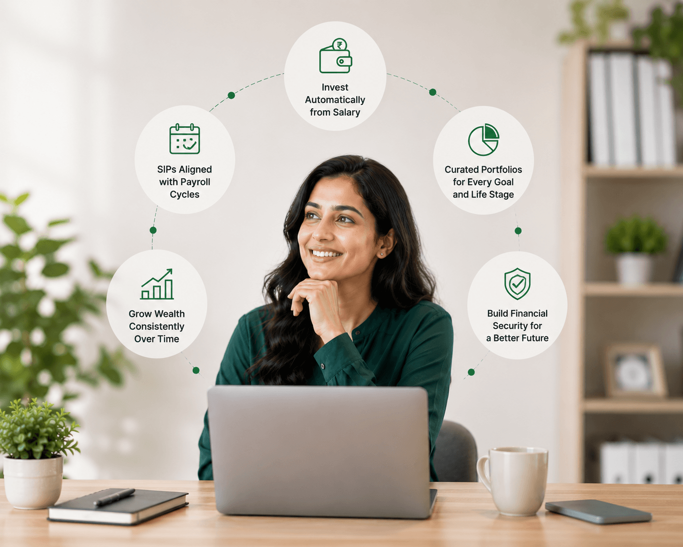 Employees investing in mutual funds through corporate payroll programs in India