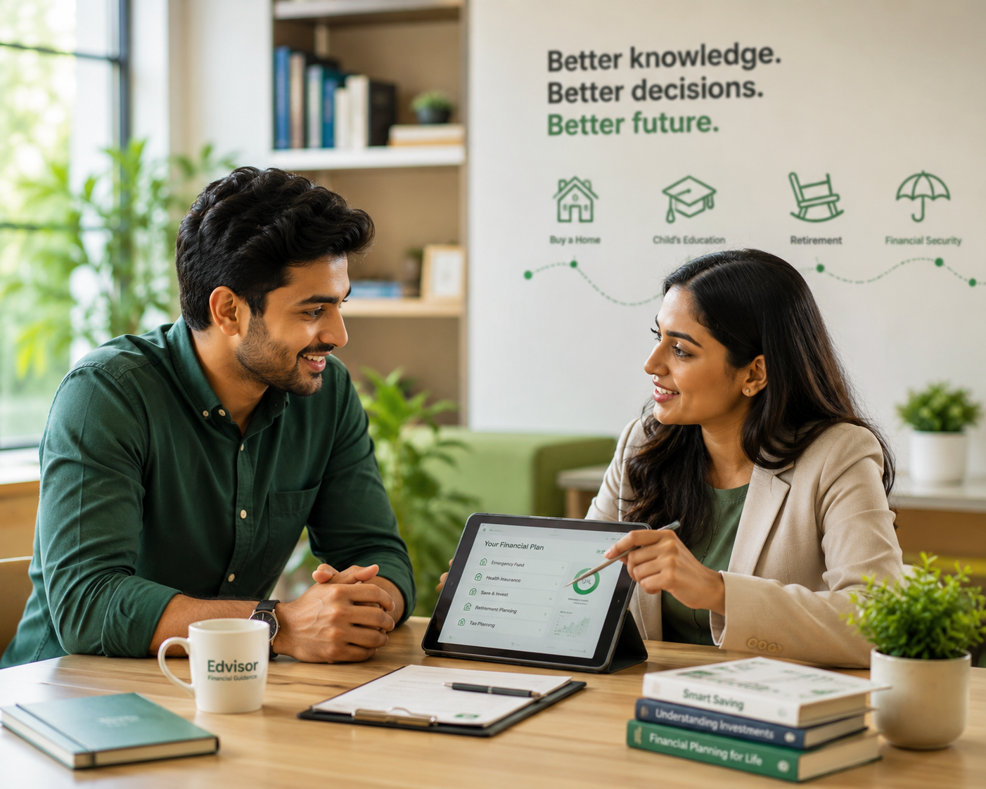 Edvisor 1 Indian woman professional at work — building financial confidence through workplace wellness