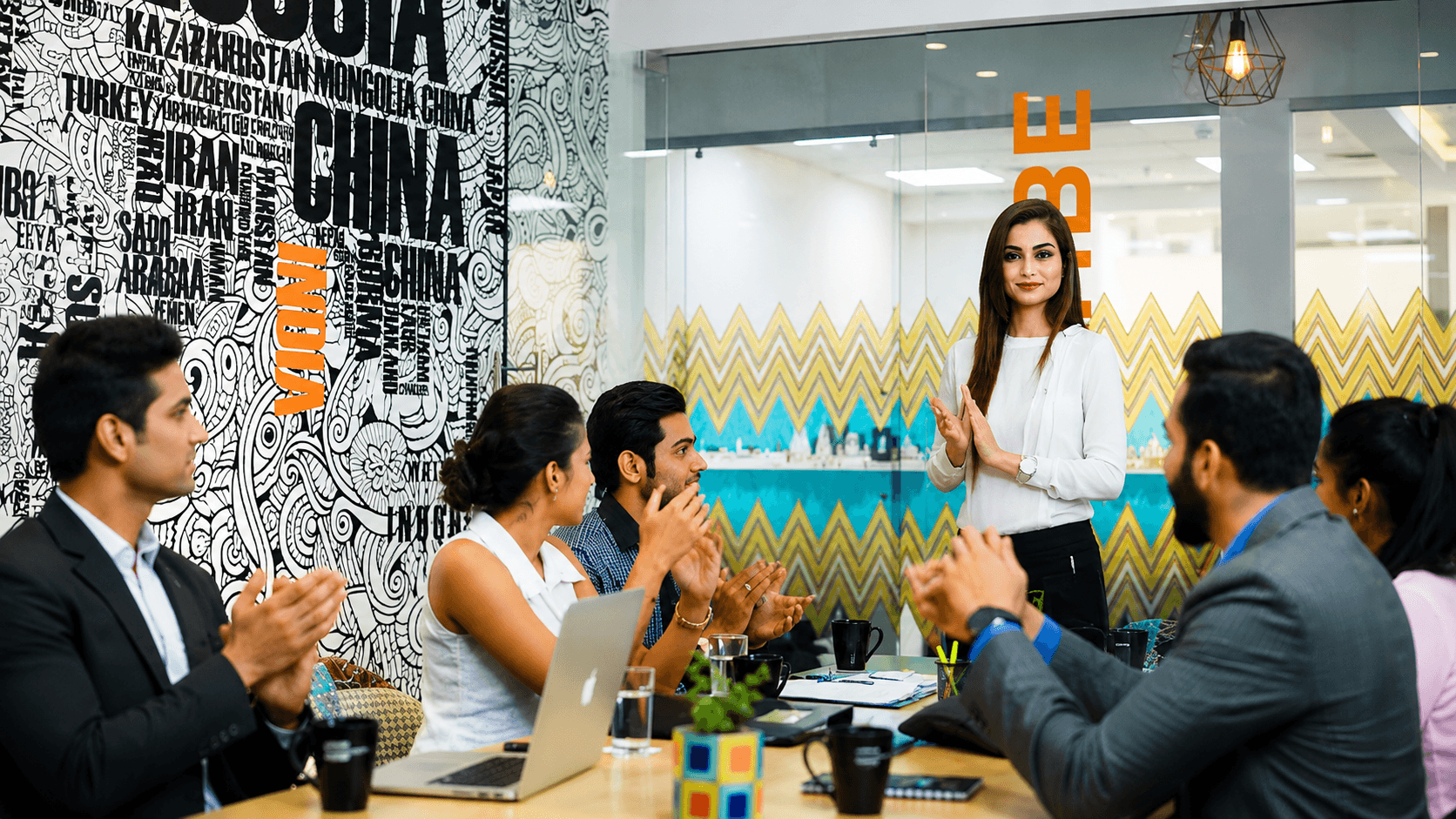 Elevate Plus 1 Modern office team collaborating on employee benefits