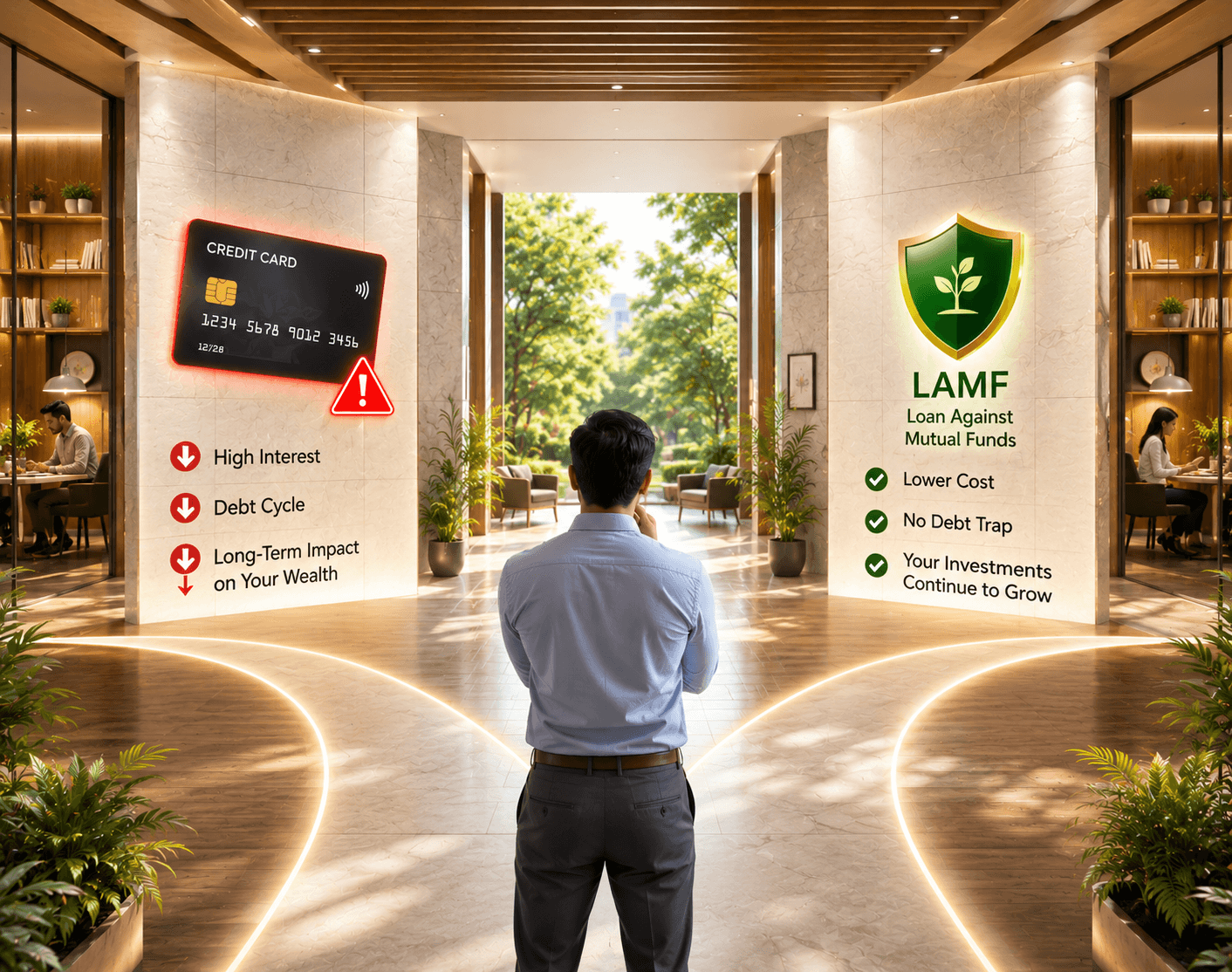 Loan Against Mutual Funds 3 Comparing LAMF loan against mutual funds with credit card and redemption options