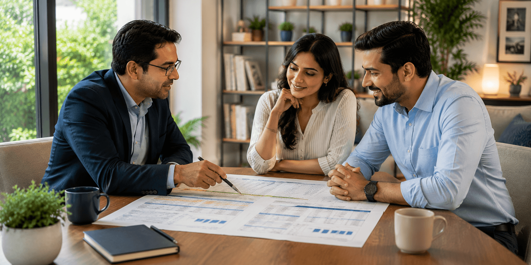 Tax planning with documents and financial review in India