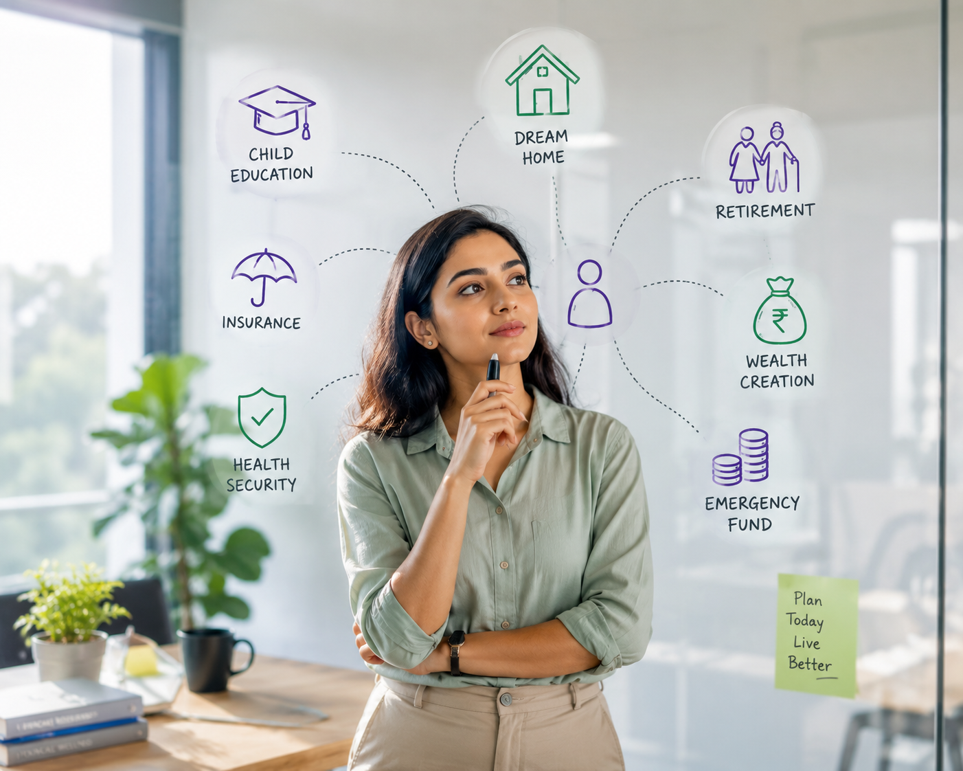 Edvisor 3 Indian employees in a workplace discussion about money decisions
