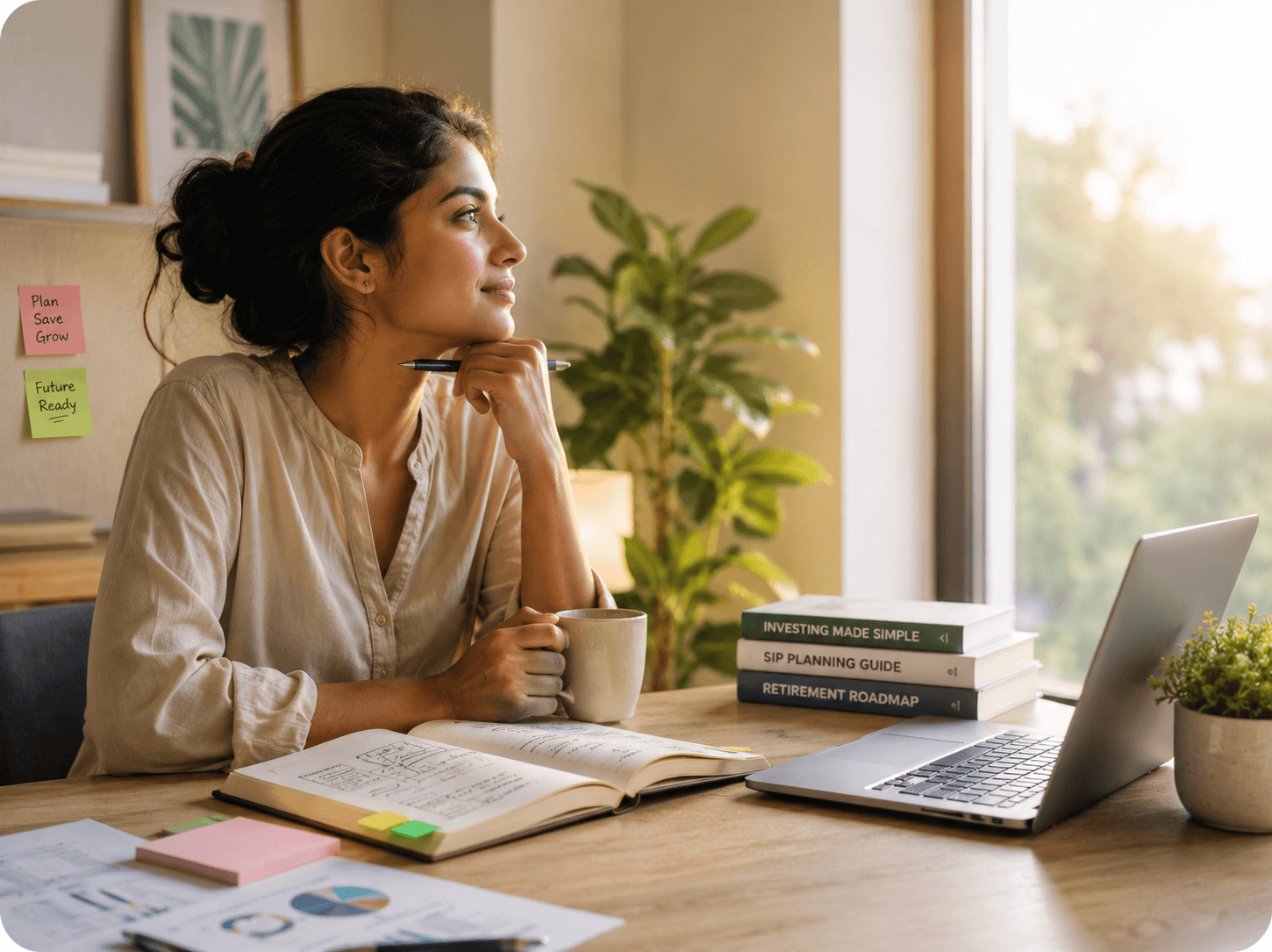 Person exploring Floatr financial resources on laptop